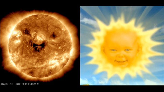 Gülen Güneş: NASA, güneşte mutlu bir yüze neden olan koronal deliklerin fotoğraflarını çekiyor Fotoğraf Haber