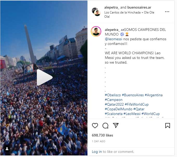 Dünya Kupasını Kutlayan 200 Bin Arjantinli Taraftarın İnanılmaz Drone Görüntüleri! Fotoğraf Haber