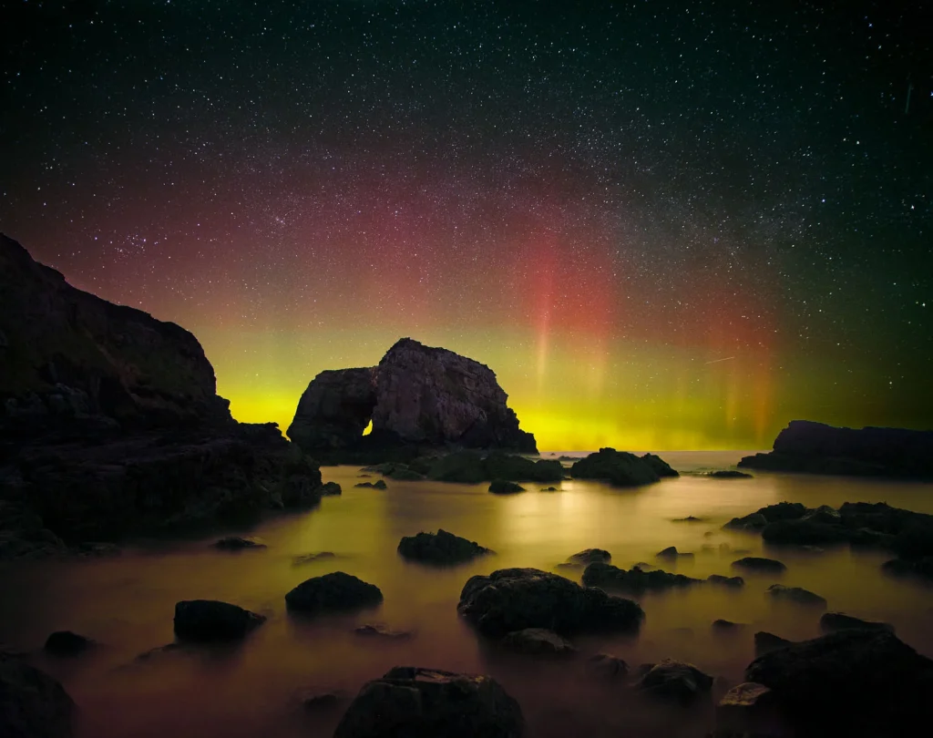 Aurora Over the Great Pollet Sea Arch © Brendan Alexander
